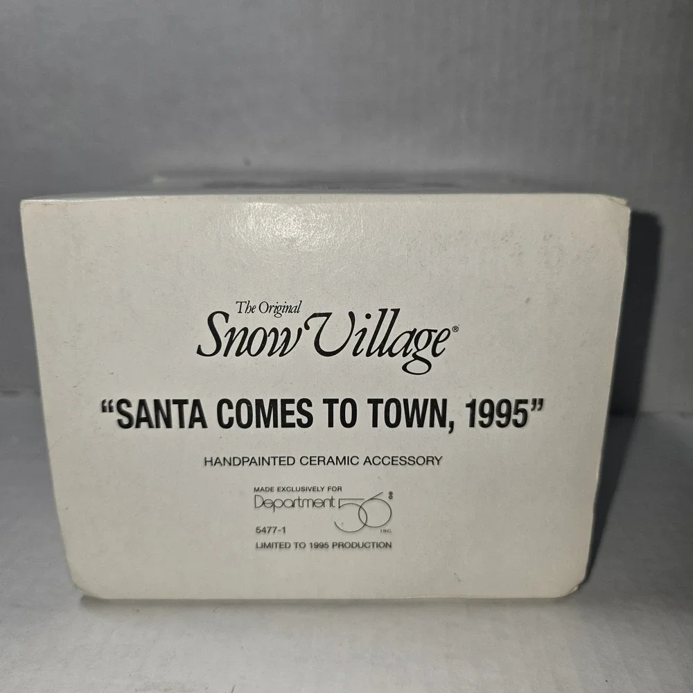 Department 56 Original Snow‎ Village SANTA COMES TO TOWN 1995 #54771 retired